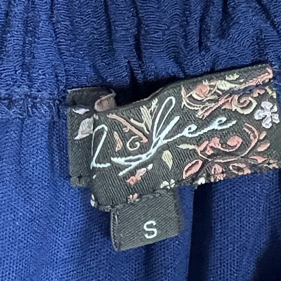 Blue White Maxi Dress Embroidered Cottagecore Scoop Neck Small - Picture 8 of 11